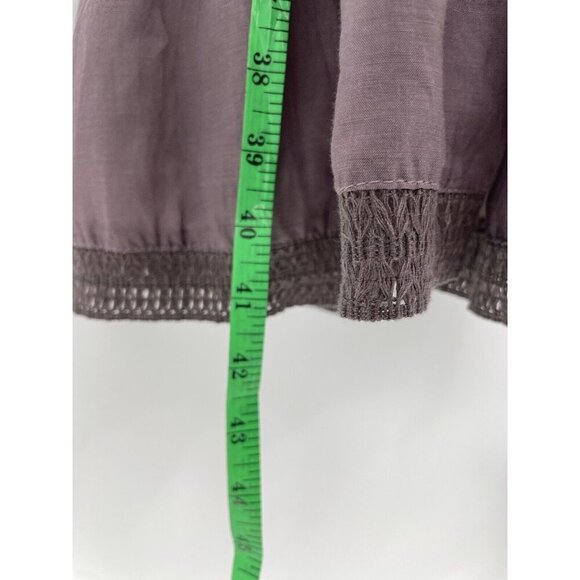 H&M Women’s Muted‎ Purple Cupro/Cotton Tiered Midi Dress Boho Peasant Size 10 - Picture 7 of 10